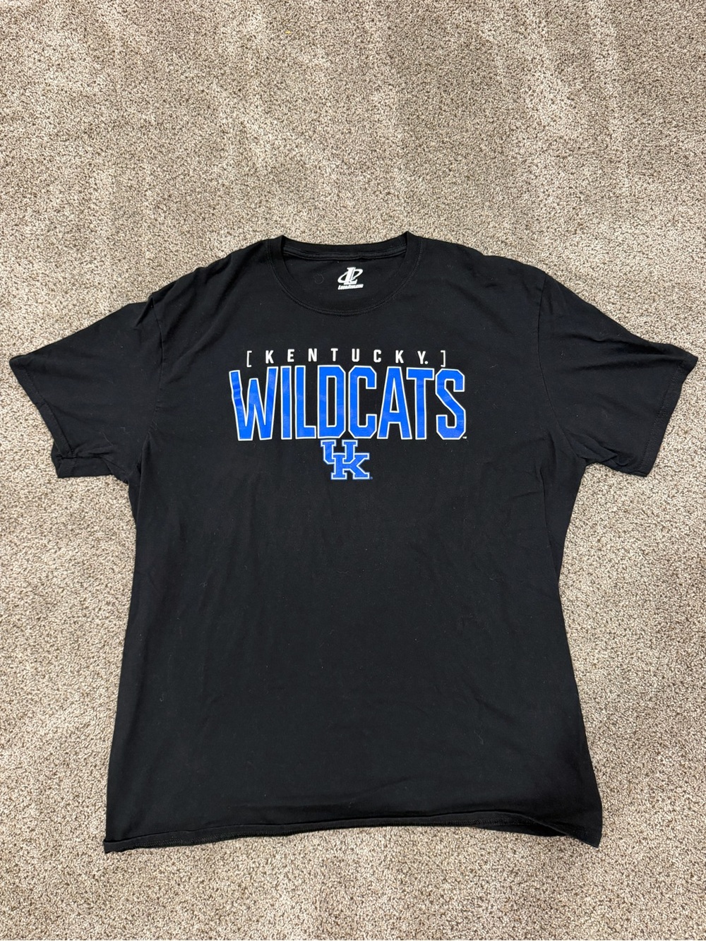 Logo Athletic Black T-Shirt with Blue Kentucky Wildcats Logo